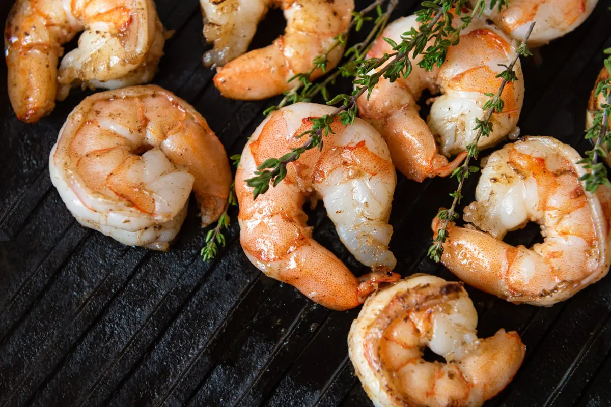 shrimp dish gourmet presentation